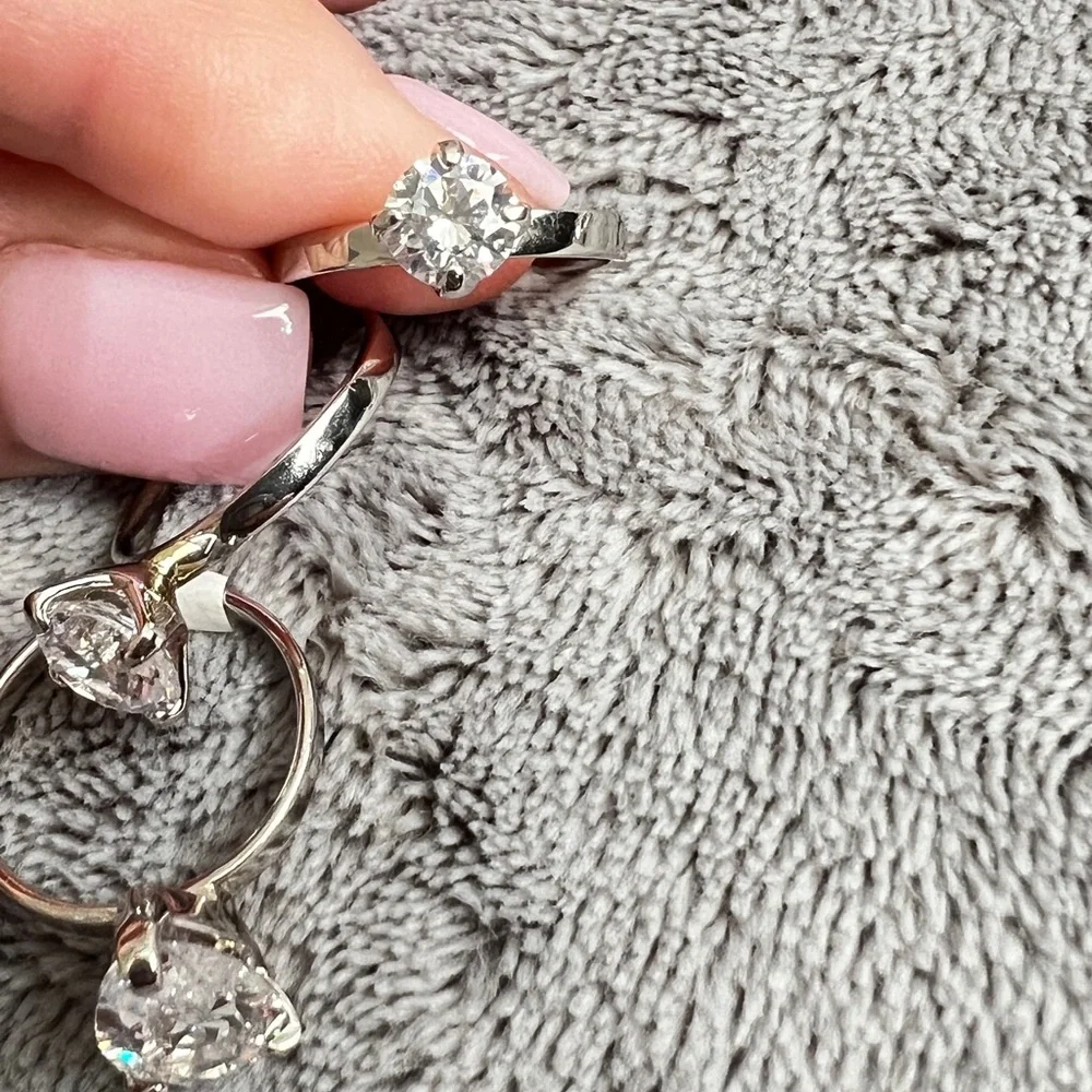 Lisa Freede NEW 925 CZ Silver Women's Ring Set Size 6
